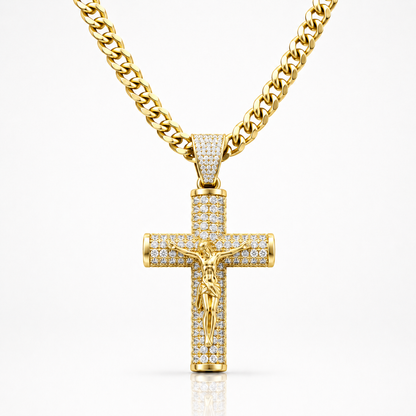 Cadena con Cruz de Oro de 14K