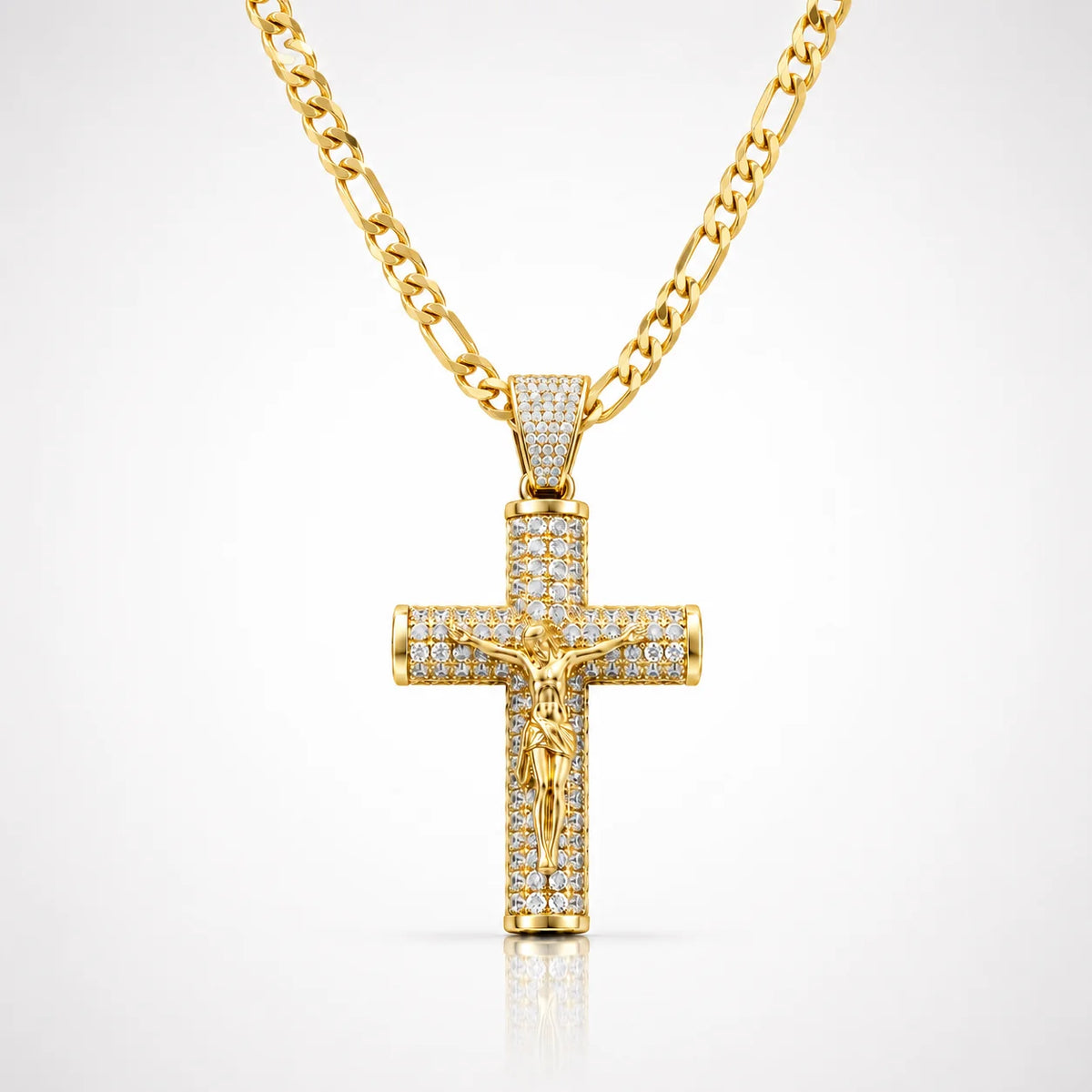 Cadena con Cruz de Oro de 14K