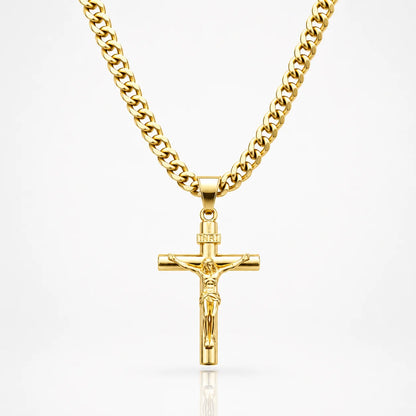 Cadena con Cruz de Oro de 14K
