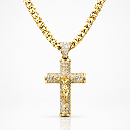 Cadena con Cruz de Oro de 14K
